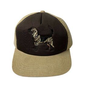 Vintage Winchester Hunting Cap Beagle Tan Brown Corduroy w/Flaps Mens Size Large